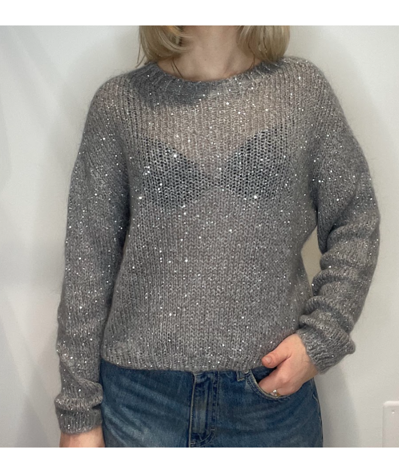  Maglia mohair paillettes