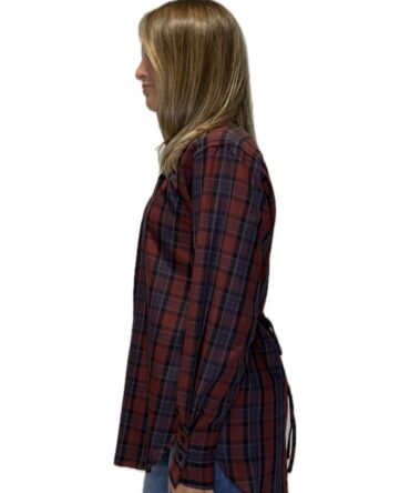 Camicia check coulisse Tensione In – foto 3